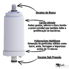 Torneira Cozinha Filtro Flexível Silicone Preto Parede Gourmet