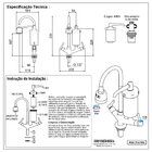 Torneira Cozinha Filtro Gourmet Entrada Mesa 1/4 De Volta Rob