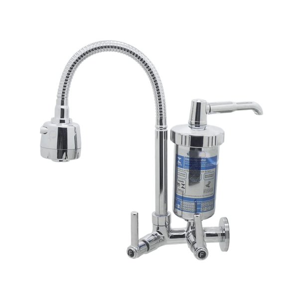 Torneira Cozinha Filtro Gourmet Entrada Parede 1/4 De Volta D