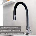 Torneira Cozinha Flexível 3/4 C34 Preta Casagrande Mundial