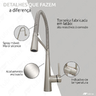 Torneira Cozinha Flexível Gourmet Tubrax Luxo Monocomando Tub