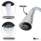 Torneira Cozinha Flexível Parede Cone 2 Jatos Branco/cromado