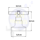 Torneira Cozinha Flexível Quadrada Bancada Cone Preto 2 Jato