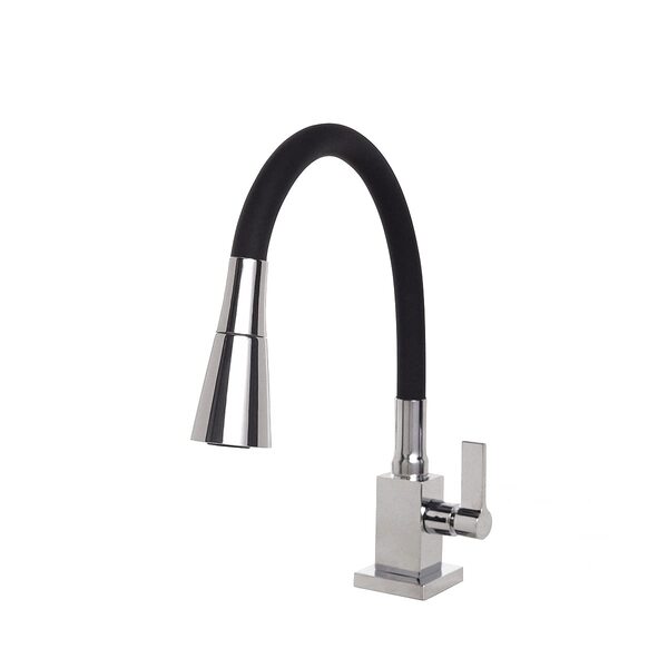 Torneira Cozinha Flexível Quadrada Bancada Cone Preto 2 Jatos