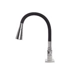 Torneira Cozinha Flexível Quadrada Bancada Cone Preto 2 Jatos