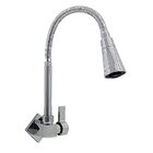 Torneira Cozinha Flexível Quadrada Parede Cone Preto/cromo