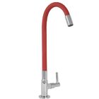 Torneira Cozinha Gourmet Bancada Vermelha Flexível 1/4 Volta