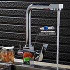 Torneira Cozinha Gourmet Cromada Bica Dupla Saída Para Água F