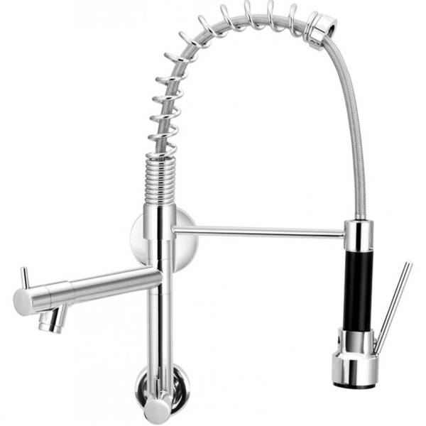 Torneira Cozinha Gourmet Cromado Monocomando De Parede