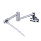 Torneira Cozinha Gourmet Dobrável De Parede Metal Inox Pmx