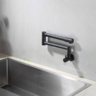 Torneira Cozinha Gourmet Dobrável De Parede Metal Preto Pmx