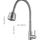 Torneira Cozinha Gourmet Flexível Giratória Mesa Nox06 Doan