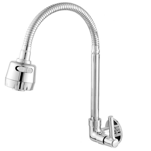 Torneira Cozinha Gourmet Flexível Luxo Parede 1/4 De Volta Me