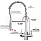 Torneira Cozinha Gourmet Flexível Monocomando Bica Dupla Saíd