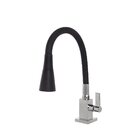 Torneira Cozinha Gourmet Flexível Quadrada Cone Preto 2 Jatos