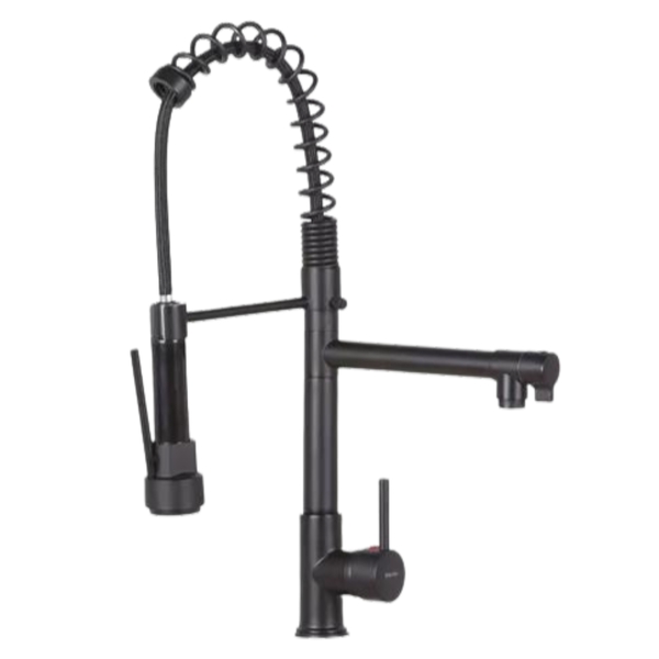 Torneira Cozinha Gourmet Inox Preto C/ Monocomando