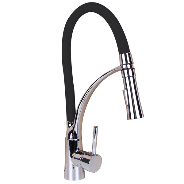 Torneira Cozinha Gourmet Kiev Mangueira Preta