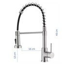 Torneira Cozinha Gourmet Misturador Duplo Jato Mesa Me17s Doan