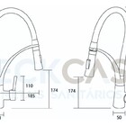 Torneira Cozinha Gourmet Misturador Monocomando Borracha Preta