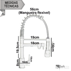 Torneira Cozinha Gourmet Monocomando 50 Cm Spray 02 Saídas