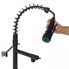 Torneira Cozinha Gourmet Monocomando De Parede Preto Domum