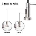 Torneira Cozinha Gourmet Monocomando Extensível Cromado