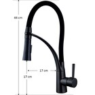 Torneira Cozinha Gourmet Monocomando Preto Fosco