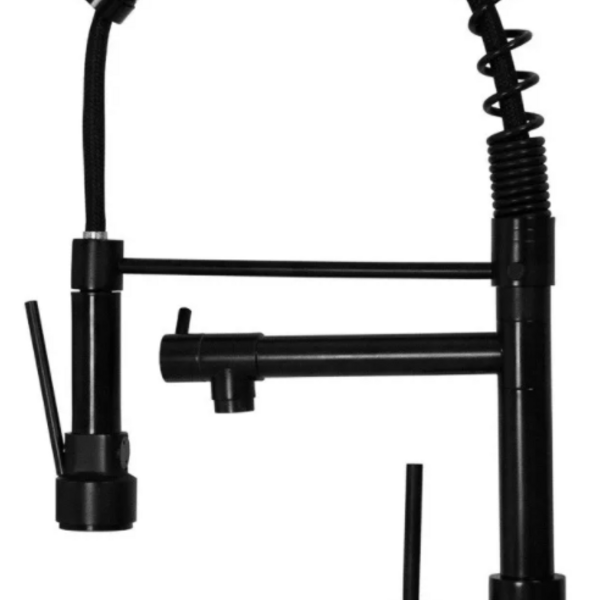 Torneira Cozinha Gourmet Monocomando Preto Fosco Luxo