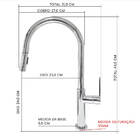 Torneira Cozinha Gourmet Monocomando Titus | Extensível 2 Jat