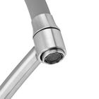 Torneira Cozinha Gourmet Parede Flexível Extensível Cinza