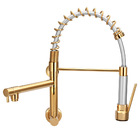 Torneira Cozinha Gourmet Parede Gatilho Spray Dourada/gold