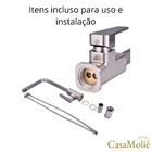 Torneira Cozinha Gourmet Slim Inox Prata C/ Monocomando