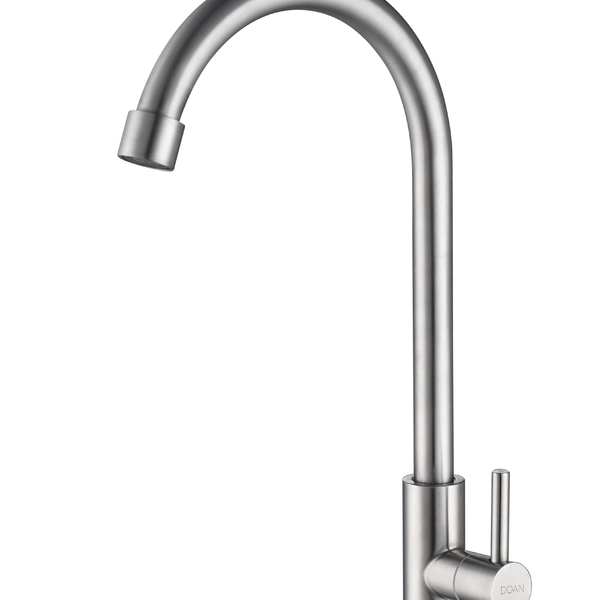 Torneira Cozinha Inox Giratória Mesa Longa Nox02 Doan