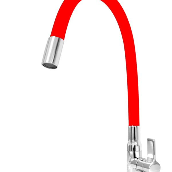 Torneira Cozinha Mesa Flexível Luxo Color 1169 Red C-65