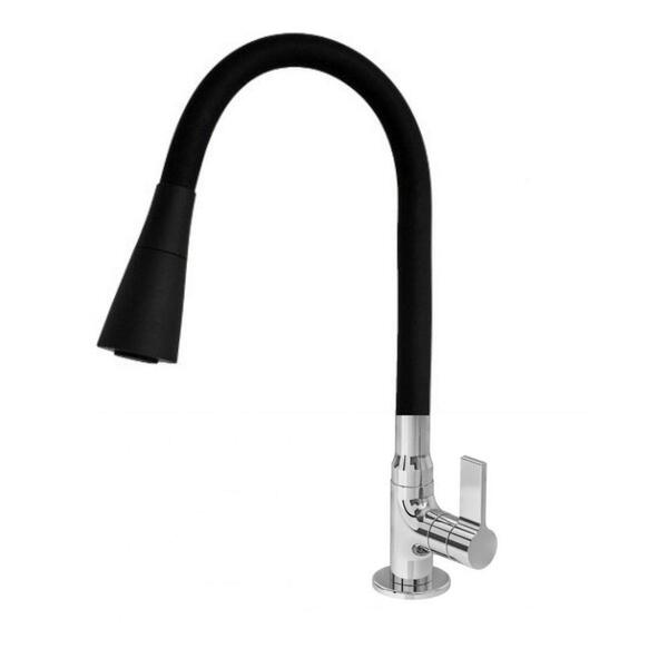 Torneira Cozinha Mesa Gourmet Flexível 1/4 De Volta Com Chuve