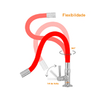 Torneira Cozinha Mesa Gourmet Vermelha Flexível Emborrachada