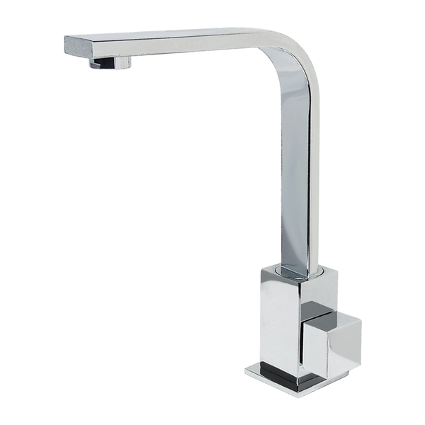 Torneira Cozinha Mesa Quadrada Fit Baixa 1/4 Volta Metal Cromo