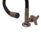 Torneira Cozinha Mesa Tubo Gourmet Flexível Preto E Cobre Luxo