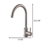 Torneira Cozinha Misturador Monocomando Baixa Inox Polido