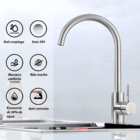 Torneira Cozinha Misturador Monocomando Inox Polido