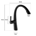 Torneira Cozinha Monocomando, 42x26x5cm - Com Misturador Mx60