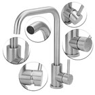 Torneira Cozinha Monocomando Bica Movel Alta Inox Escovado