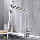 Torneira Cozinha Monocomando Escovada Inox Bancada 1/4 360º