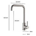 Torneira Cozinha Monocomando Inox Escovado Estilo Deca Docol