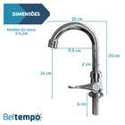 Torneira Cozinha Ou Lavanderia Bancada 1/4 Cromada