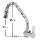 Torneira Cozinha Parede Bica Móvel Luxo 1/4 De Volta C70