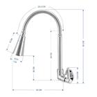 Torneira Cozinha Parede C34 Gourmet Flexível Cone 1/4 De Volt