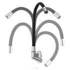 Torneira Cozinha Parede Cano Flexível Preta Alavanca 1167 C-7