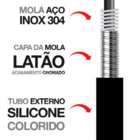 Torneira Cozinha Parede Flexível Luxo 1168 Color Preta C-65