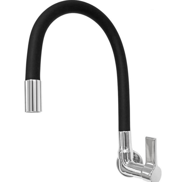 Torneira Cozinha Parede Flexível Luxo Color Preta C-65 Preta